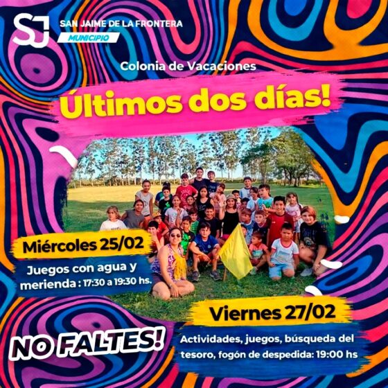 COLONIA DE VACACIONES “ÚLTIMOS DÍAS”