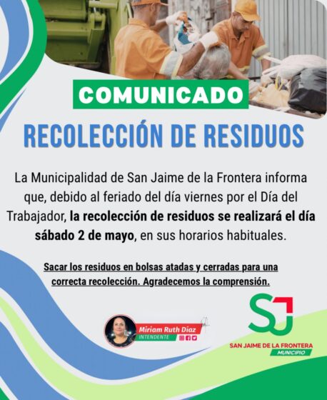 COMUNICADO RECOLECCIÓN DE RESIDUOS