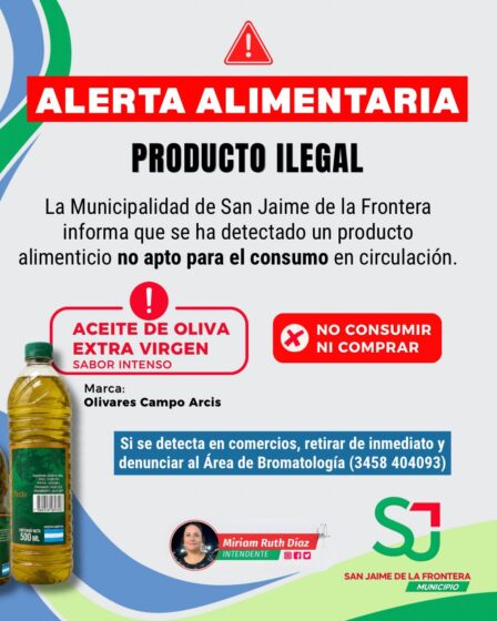 ALARMA ALIMENTARIA: PRODUCTO ILEGAL
