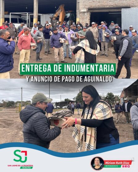 ENTREGA DE INDUMENTARIA Y ANUNCIO DE AGUINALDO