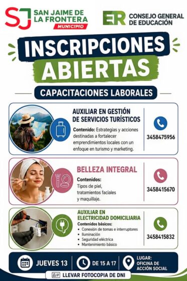 INSCRIPCIONES PARA CAPACITACIONES LABORALES